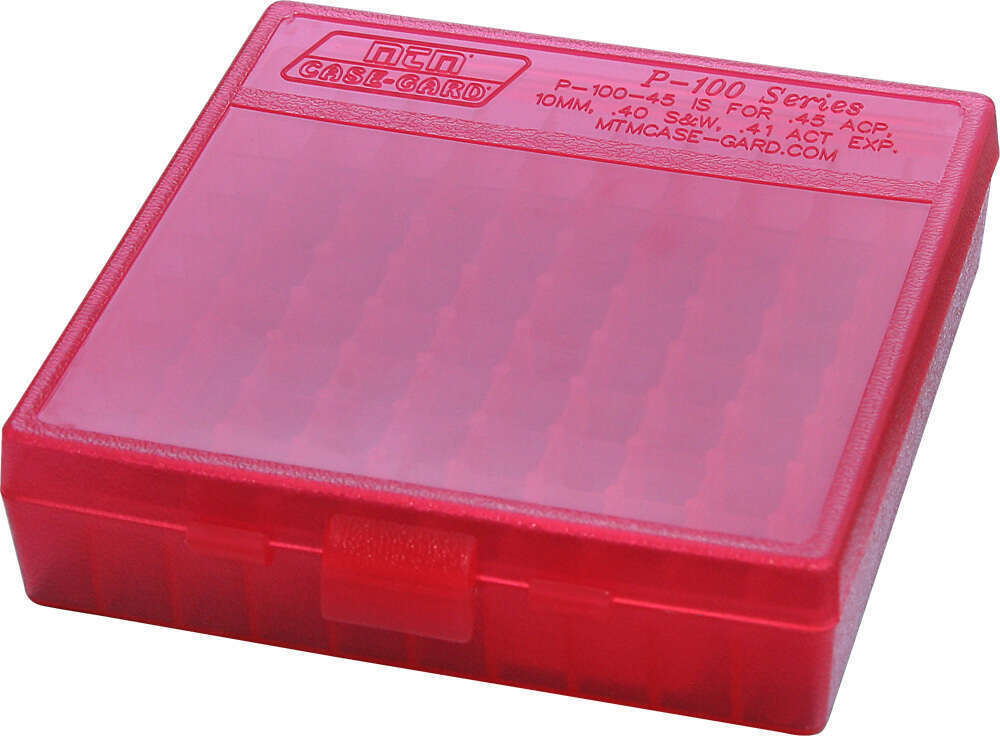 Misc. Accessories MTM Case Gard 45ACP/10mm MTM P1004529    100RD PSTL BOX 45A-10M         RED